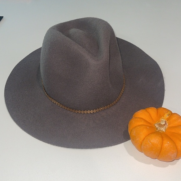 MOSSIMO Women’s EUC Wide Brimmed Wool Hat With Gold-Tone Accent Chain, One Size. - Picture 12 of 12